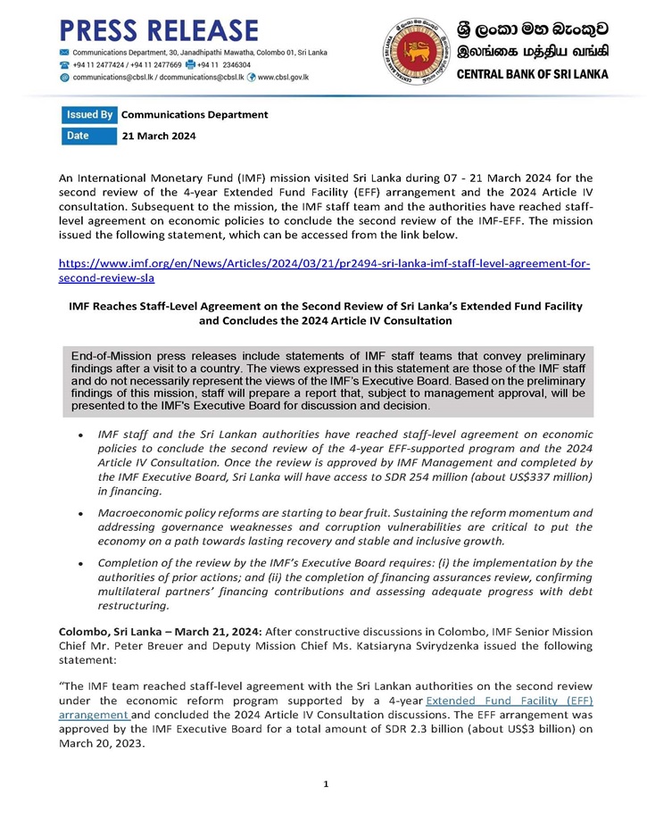 IMF Press Release 21 March 2024 English Page 1